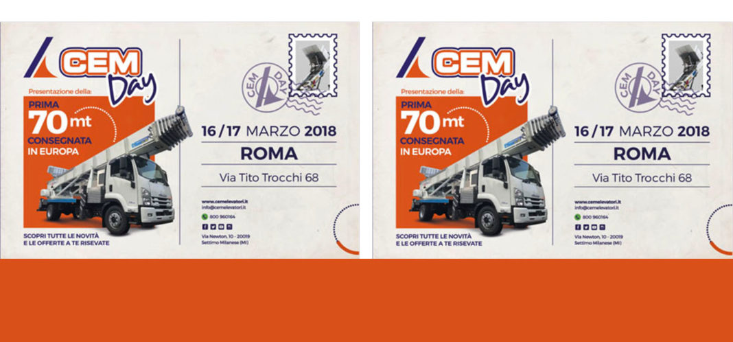 DUE GIORNI CON CEM A ROMA - Sollevare - CEM CEM Tour PE700 Roma - News Scale