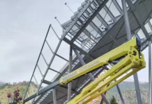 Ragno “olimpico” Hinowa per lo Stadio del Salto di Predazzo