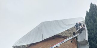 Multitel MX 210 al lavoro nel restauro della Chiesa del Crocifisso a Bologna