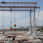 Cimolai Technology, completati test di carico per la prima gru Goliath da 800 tonnellate destinata a Fincantieri