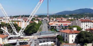 Un gigante Sarens a Firenze per la sostituzione dello storico Ponte al Pino